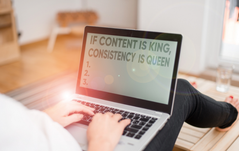 woman staying consistent in business